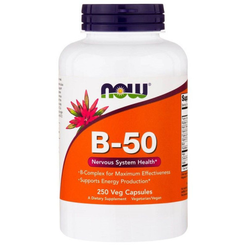 Now Foods Vitamin B-50 for Better Mood and Brain Activity 250 Tablets