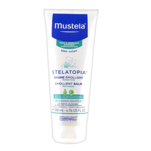 Mustela Stelatopia Moisturizing Balm for Babies and Children with Atopic Skin and Itching 6.76 fl oz (200 ml)