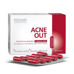 Biotrade Acne Out Food Supplement for Problematic and Oily Skin Prone to Acne 30 Capsules