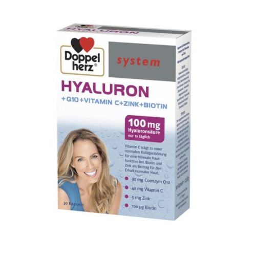 Doppelherz System Hyaluron for Young and Fresh Skin 100 mg 30 Capsules