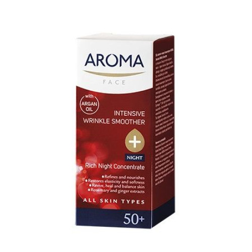 Aroma Intensive Wrinkle Smoother Night Concentrate for Face 50+ for Wrinkles 1.01 fl oz (30 ml)