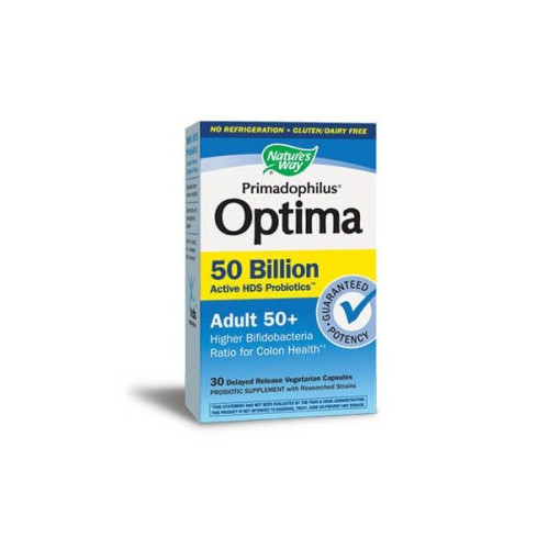 Nature's Way Primadophilus Optima Adult 50+ Probiotic for a Healthy Stomach 30 Vcaps