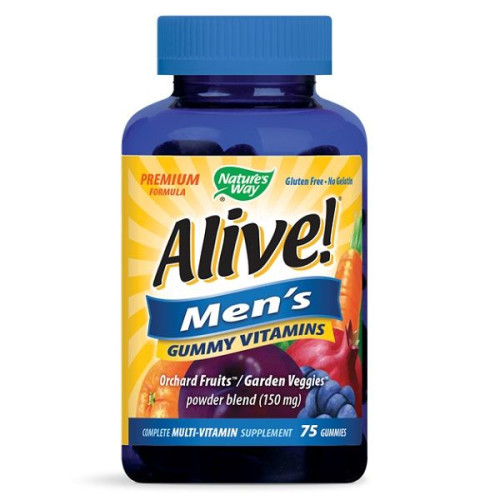 Nature's Way Alive Men's Multivitamins for Fatigue and Stress for Men 75 Gelatin Tablets