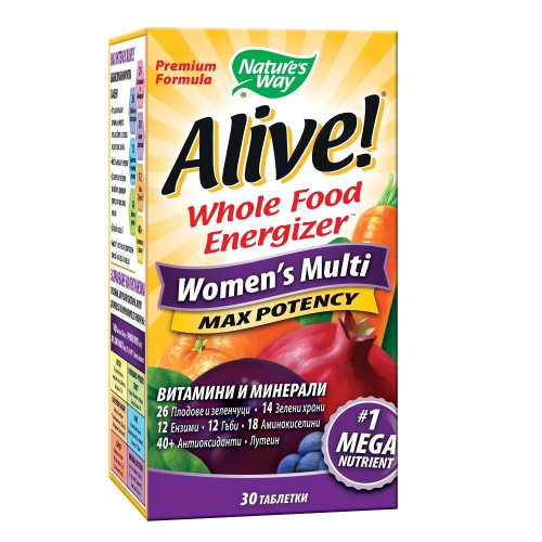 Nature's Way Alive Multivitamins for Women for Tone and Energy 30 Tablets