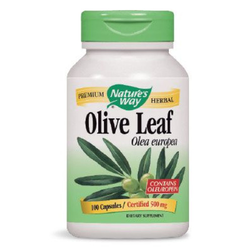 Nature's Way Olive Leaf for High Blood Pressure and Cholesterol 500 mg 100 Capsules