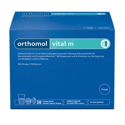 Orthomol Vital M for Him for Strong Immunity in Cases of Fatigue and Stress Increases Energy Levels 30 Doses