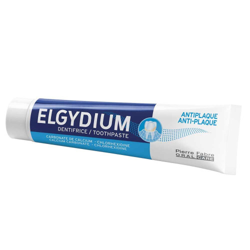 Elgydium Anti-Plaque Toothpaste with Calcium Carbonate Chlorhexidine 1.69 fl oz (50 ml)