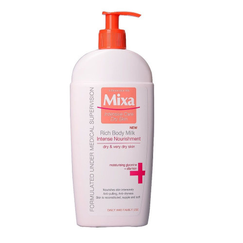 Mixa Sensitive Hydrating Body Milk for Dry and Very Dry Skin Without Alcohol 13.53 fl oz (400 ml)