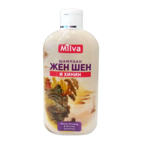 Milva Shampoo for Oily Scalp and Hair Loss with Ginseng and Quinine 6.76 fl oz (200 ml)