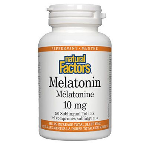 Natural Factors Melatonin for Insomnia for Restful Sleep 10 mg 90 Tablets