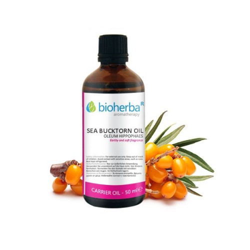 Bioherba Sea Buckthorn Oil for Hydrated and Young Skin with Vitamin C 1.69 fl oz (50 ml)