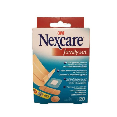 3M Nexcare Family Set Set of Bandages for Wounds and Skin Irritations 20 pcs