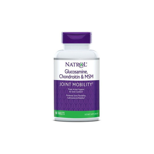 Natrol Hyaluronic Acid + MSM and Glucosamine for Healthy and Mobile Joints 90 Capsules