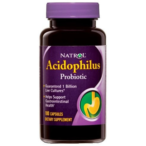 Natrol Acidophilus for Optimal Health and Tone 100 mg 100 Capsules