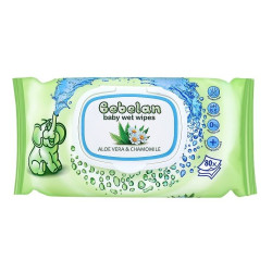 Bebelan Baby Wipes for Soothing and Drying with Aloe and Chamomile Scent 80 pcs