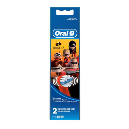 Oral-B Incredibles 2 Replacement Brush Heads for Children's Electric Toothbrush 2 pcs