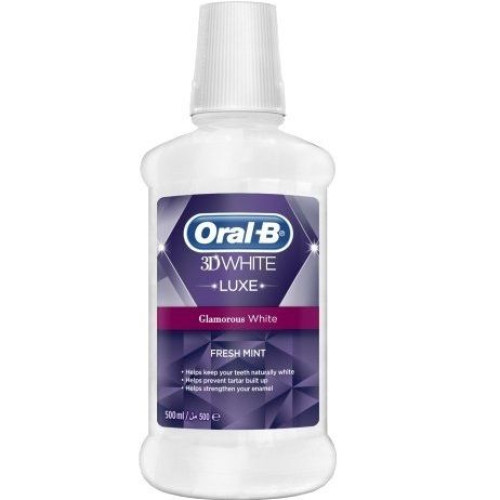Oral-B 3D White Lux Whitening Mouthwash for a White Smile and Healthy Gums 16.91 fl oz (500 ml)