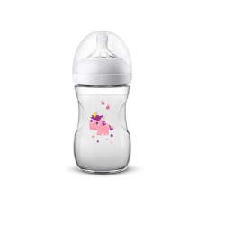 Philips Avent Natural Natural Slow Bottle with three-hole Teat for Children 1+ Months for Feeding 8.79 fl oz (260 ml)