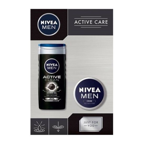 Nivea Men Active Clean + Nivea Men Creme Promo Set