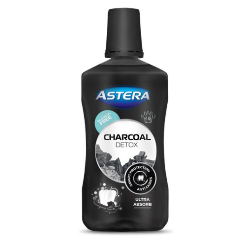 Astera Charcoal Detox Mouthwash with Activated Charcoal 16.91 fl oz (500 ml)
