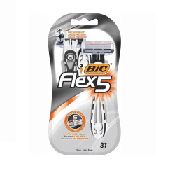 Bic Flex 5 Razor for Men with 5 Blades for Multiple Use 3 pcs