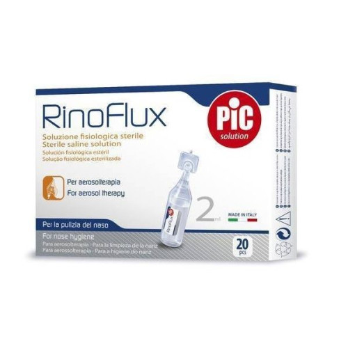 Pic Rinoflux Physiological Solution for Runny Nose and Nasal Congestion 0.07 fl oz (2 ml) 20 Ampoules