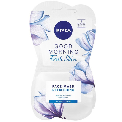 Nivea Daily Moisturizing Face Mask with Aloe Vera and Vitamin E for Radiant Skin 2 x 0.25 fl oz (7.5 ml)
