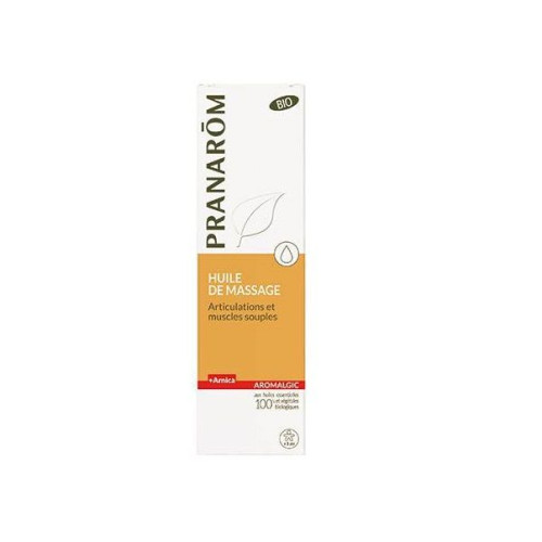 Pranarom Aromalgic Organic Massage Oil for Muscle Joint and Tendon Pain with Arnica 3.38 fl oz (100 ml)