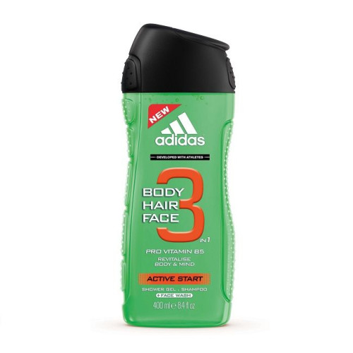 Adidas Active Start 3-in-1 Revitalising Shower Gel for Men with Provitamin B5 13.53 fl oz (400 ml)