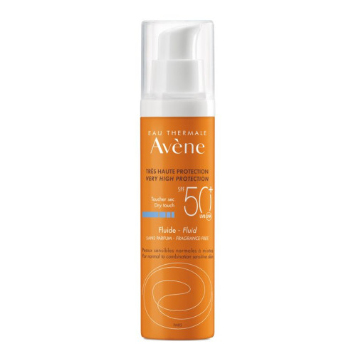Avene Sunscreen Fluid for Normal to Combination Sensitive Skin SPF 50+ 1.69 fl oz (50 ml)