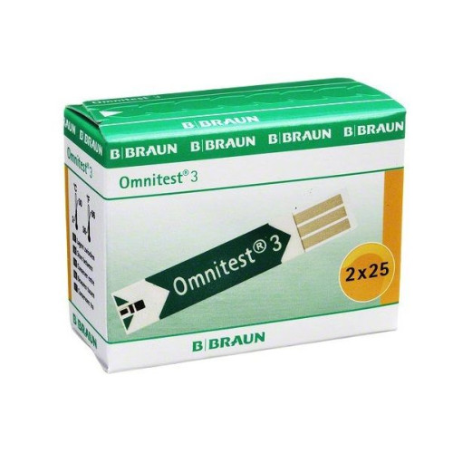 B Braun Omnitest 3 Blood Sugar Test Strips 50 pcs