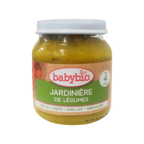Babybio Vegetable Puree with Garden Vegetables for Children 4+ Months 4.59 oz (130 g)