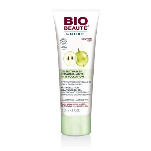Nuxe Bio Beaute Cleansing Gel-Oil for Face and Eyes with White Grape Extract 4.23 fl oz (125 ml)