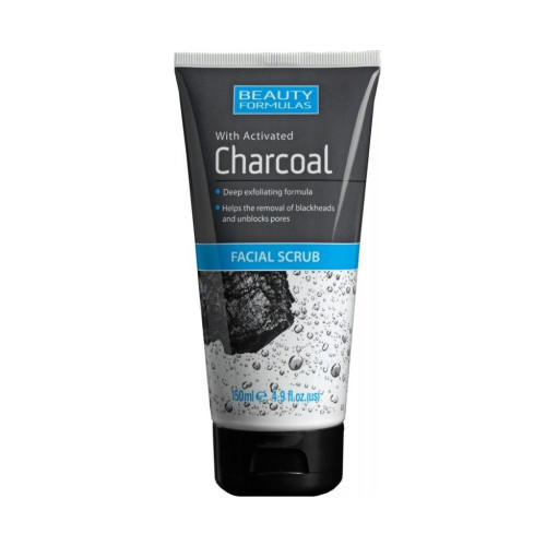Beauty Formulas Charcoal Detoxifying Face Scrub with Activated Charcoal 5.07 fl oz (150 ml)