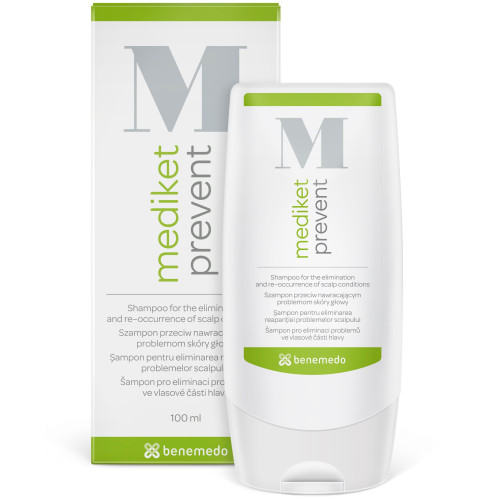 Benemedo Mediket Prevent Shampoo for Mild Dandruff and Irritated Scalp 3.38 fl oz (100 ml)