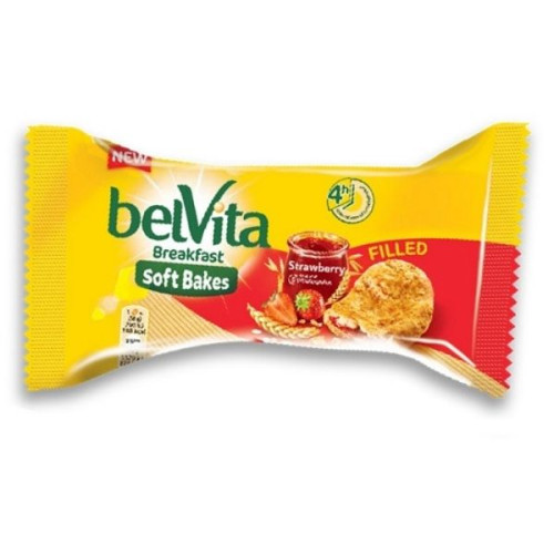 Belvita Breakfast Soft Whole Grain Biscuits with Strawberry Filling 1.76 oz (50 g)