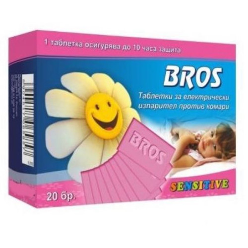 Bros Sensitive Tablets for Electric Mosquito Repellent Vaporizer 20 pcs