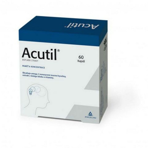 Acutil for Concentration and Memory During Stress Omega-3 Vitamins 60 Capsules