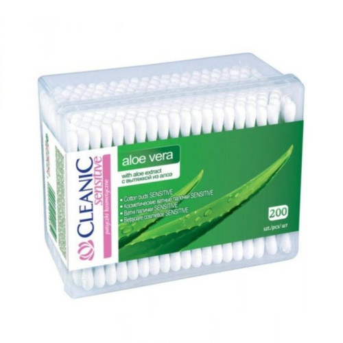 Cleanic Aloe Vera Ear Sticks with Aloe Vera Extract 200 pcs