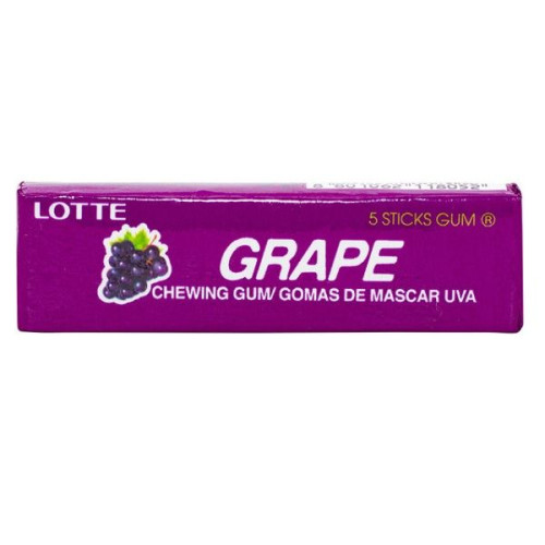 Lotte Buuble Green Grape Flavor Gum 5 Strips