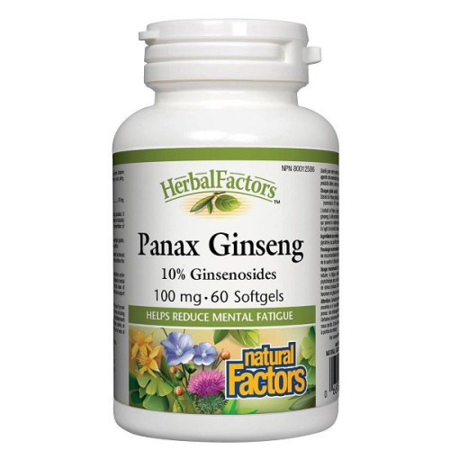 Herbal Factors Ginseng for Strength and Tone in High Stress and Tension 60 Softgel Capsules