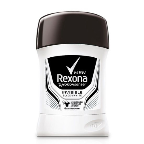Rexona Men Invisible Black and White Deodorant Stick for Men 1.69 fl oz (50 ml)