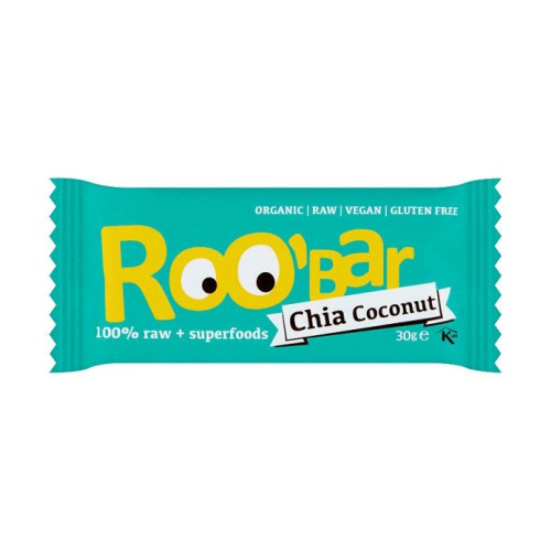 Roobar Chia Coconut Organic Raw Dessert with Chia and Coconut 1.06 oz (30 g)