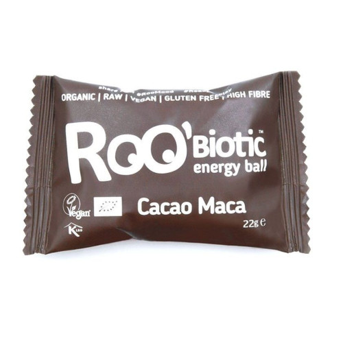 Roobiotic Organic Raw Energy Ball with Maca and Cocoa Gluten-Free 0.79 oz (22 g)