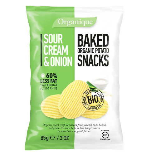 Organique Organic Potato Snacks with Onion and Cream Gluten-Free 3 oz (85 g)
