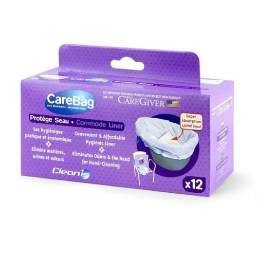 Carebag Absorbent Bags for Commodes 12 pcs