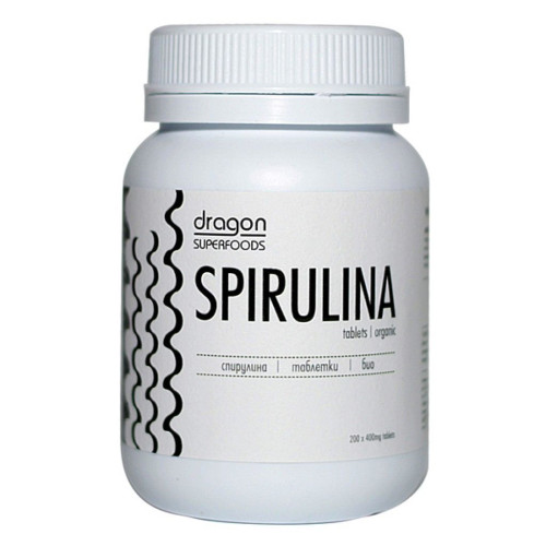 Dragon Superfoods Organic Spirulina 400 mg 200 Tablets