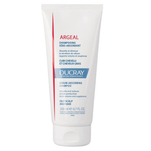 Ducray Argeal Shampoo for Oily Scalp for Frequent Use 6.76 fl oz (200 ml)