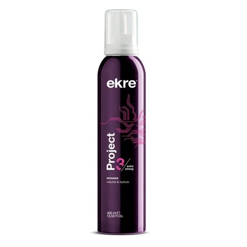 Ekre Project 3 Hair Mousse for Volume with Extra Strong Hold 13.53 fl oz (400 ml)