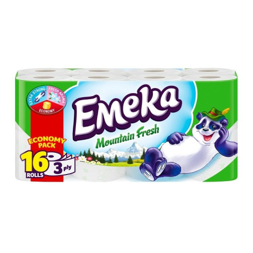 Emeka Mountain Fresh Scented 3-ply Toilet Paper 16 Rolls